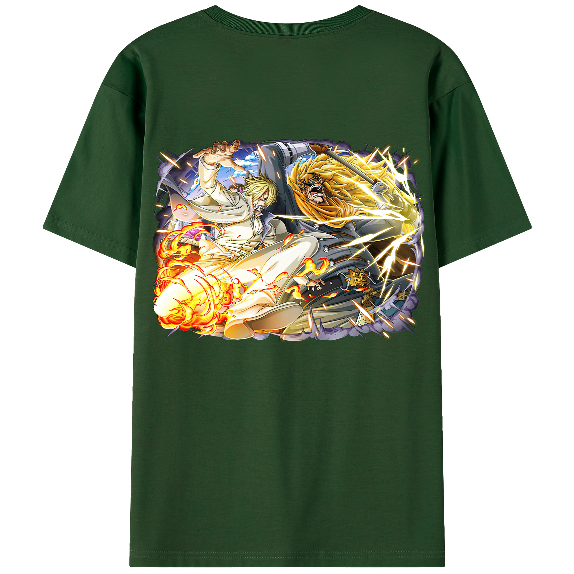 ワンピース サンジ ONE PIECE Sanji 綿100％半袖Tシャツ（背面プリント）